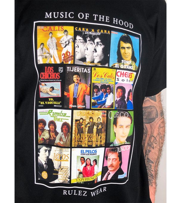 Camiseta Rulez Music Hood negra - Imagen 2