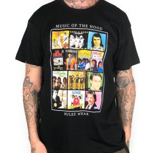 Camiseta Rulez Music Hood negra