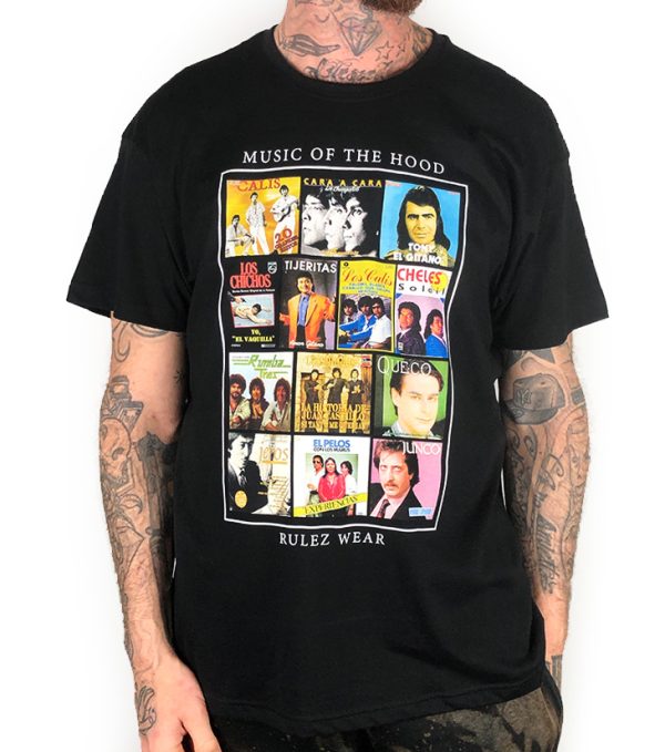 Camiseta Rulez Music Hood negra