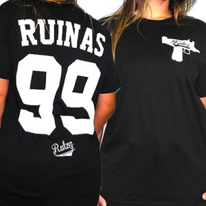 CAMISETA RULEZ 99 RUINAS NEGRA