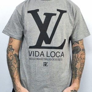 CAMISETA RULEZ VIDA LOCA GRIS/NEGRO