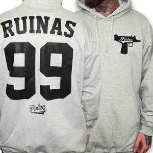 Sudadera Rulez 99 Ruinas Gorro Gris
