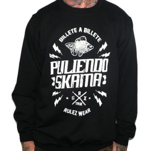 Sudadera Rulez Puliendo Skama Negra