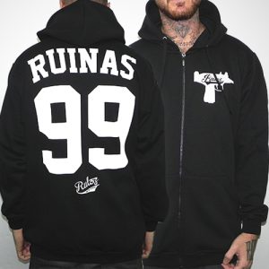 Sudadera Rulez 99 Ruinas Negra Gorro