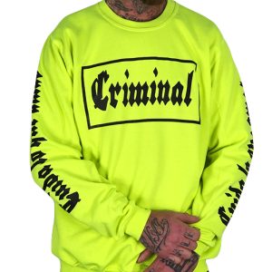 Sudadera Rulez Criminal fluor